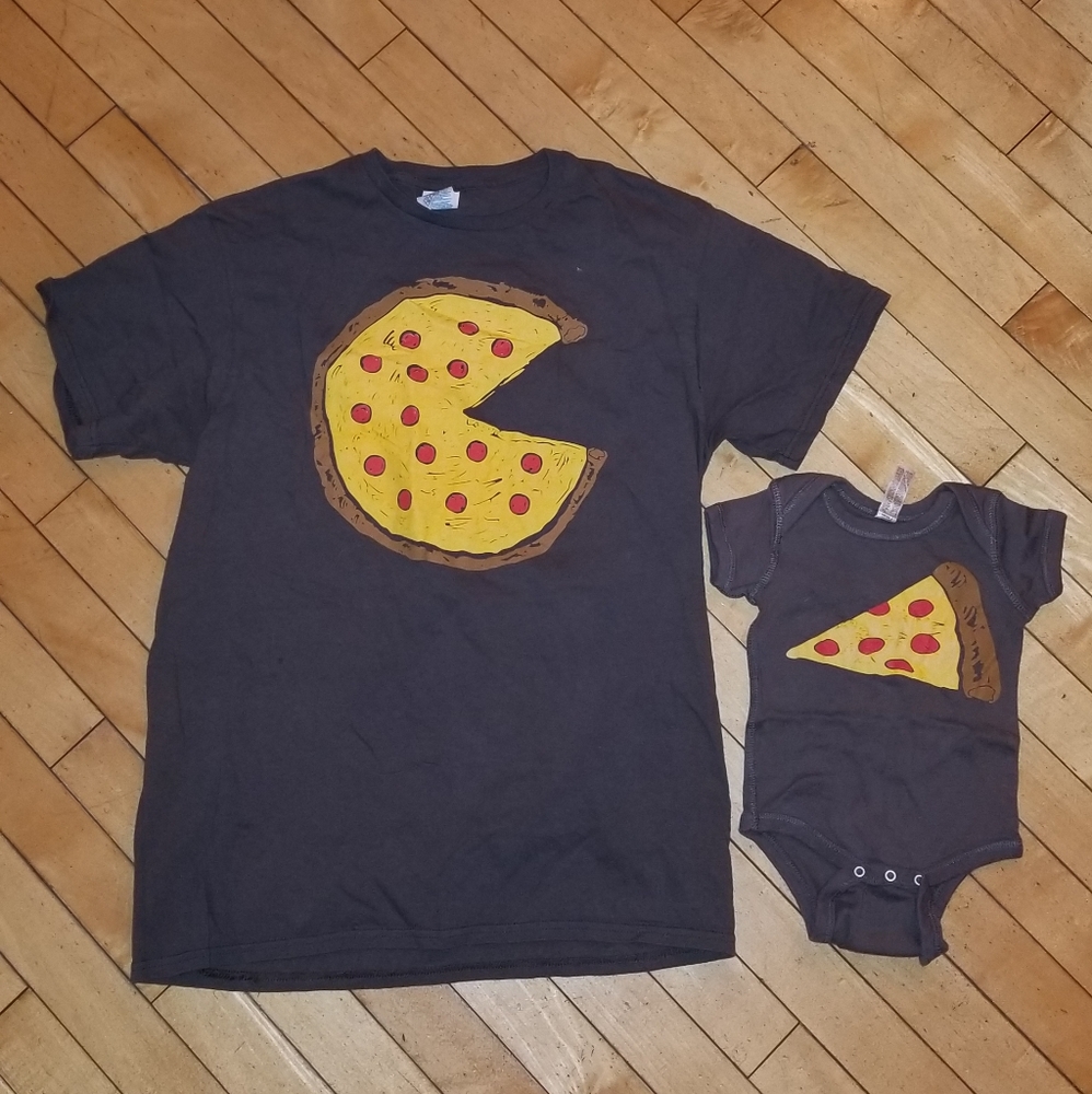 Daddy and baby matching shirts